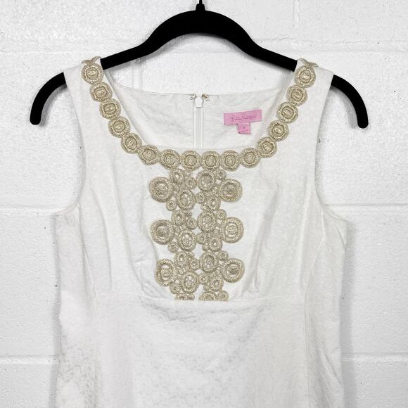 Lilly Pulitzer Adelson Jacquard Shift Dress White - Picture 4 of 11